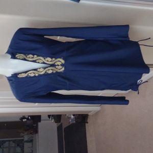 Swim Dress Sun Protection Swimwear dress BNWT navy and gold size large